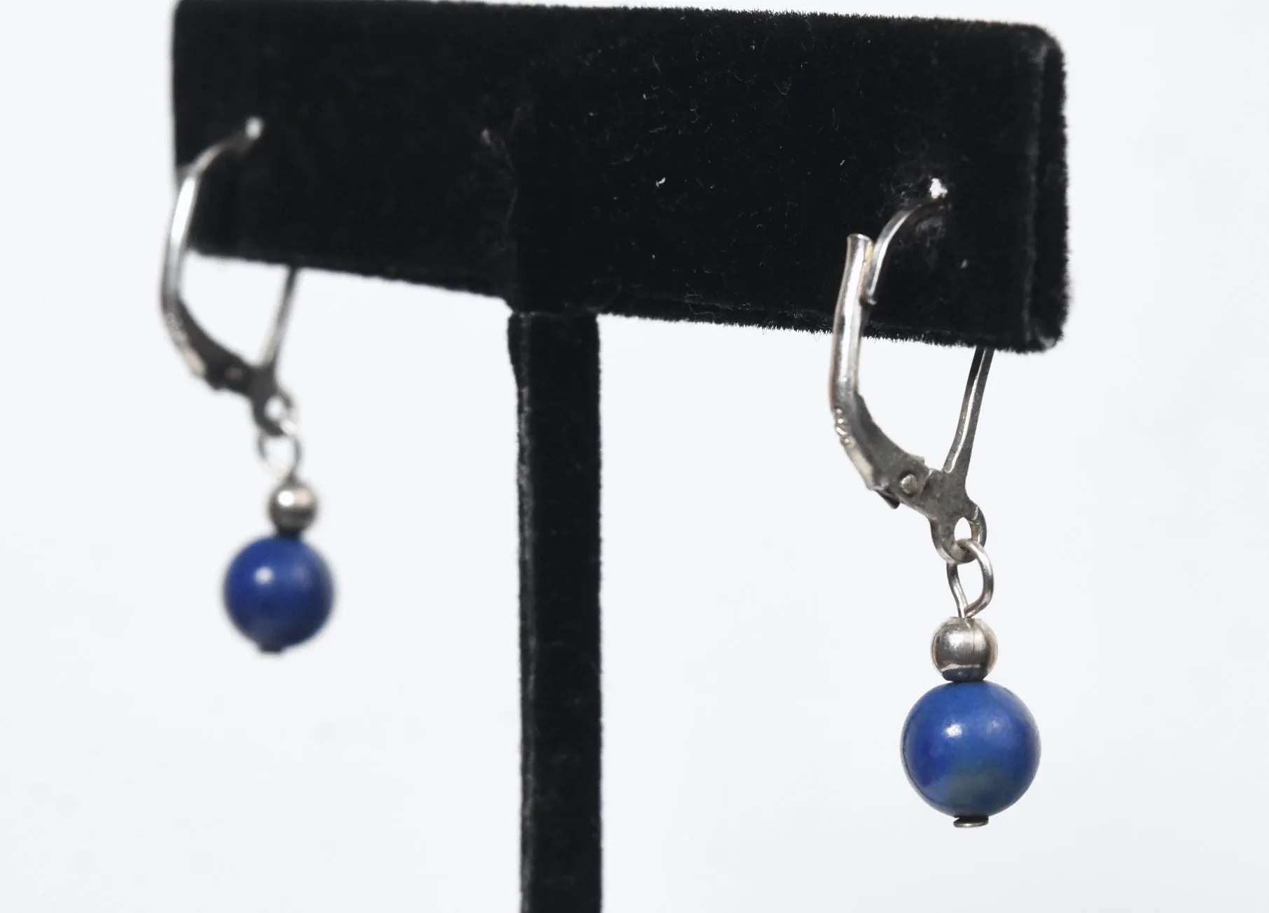 Sterling Silver Lapis Lazuli Dangle Earrings