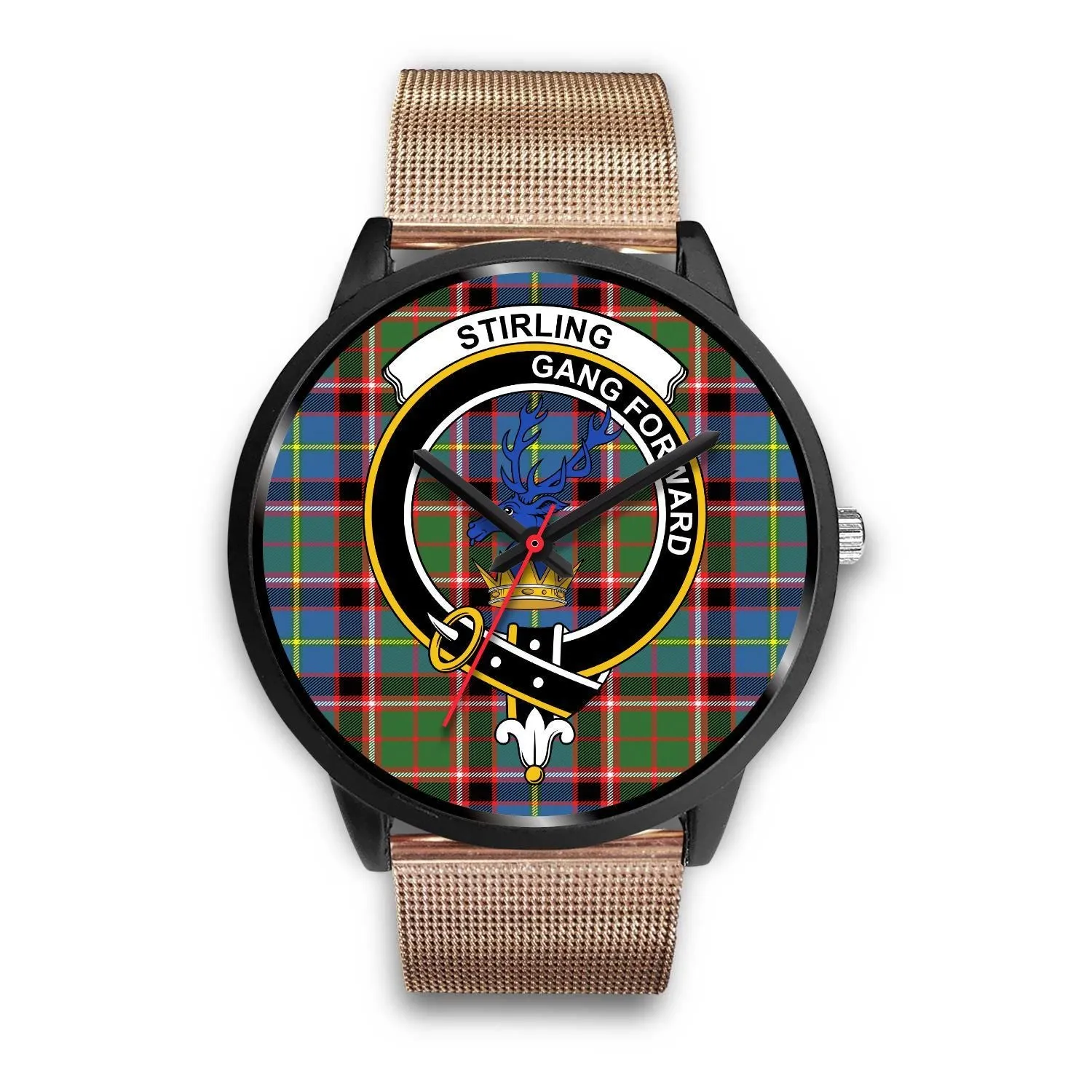 Stirling (of Cadder-Present Chief) Clan Badge Tartan Black Watch