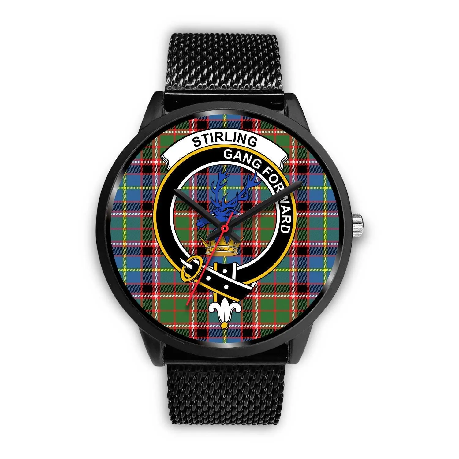 Stirling (of Cadder-Present Chief) Clan Badge Tartan Black Watch