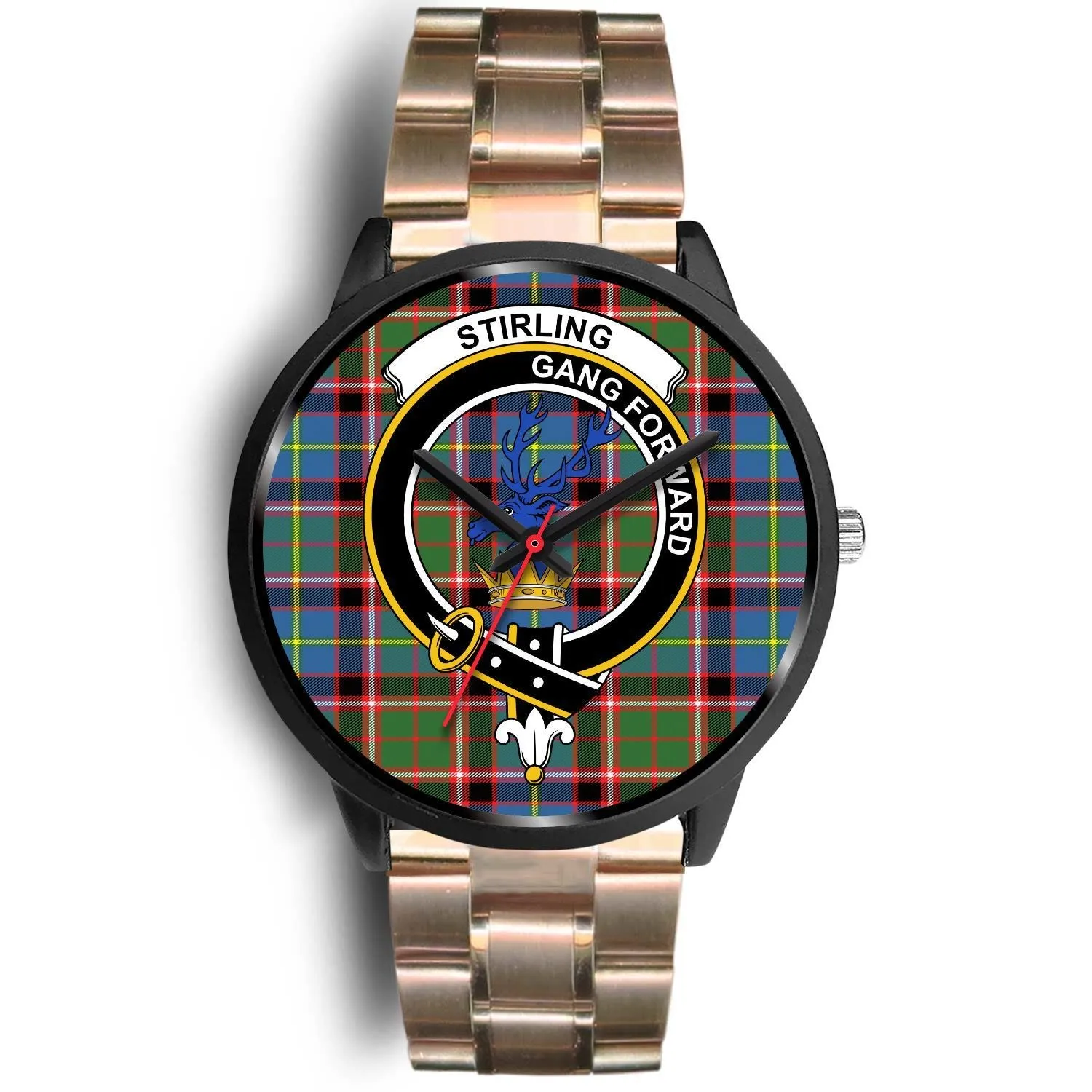 Stirling (of Cadder-Present Chief) Clan Badge Tartan Black Watch