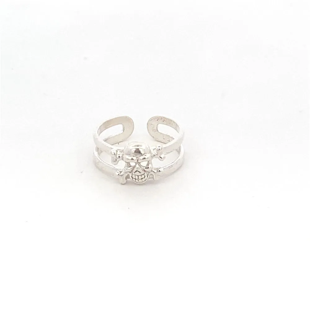 Sully Skull 925 Sterling Silver Open Toe Ring