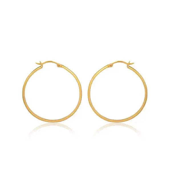 The Christina Matte Gold Hoops