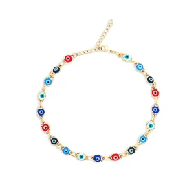 THE MULTI COLOR EVIL EYE ANKLET