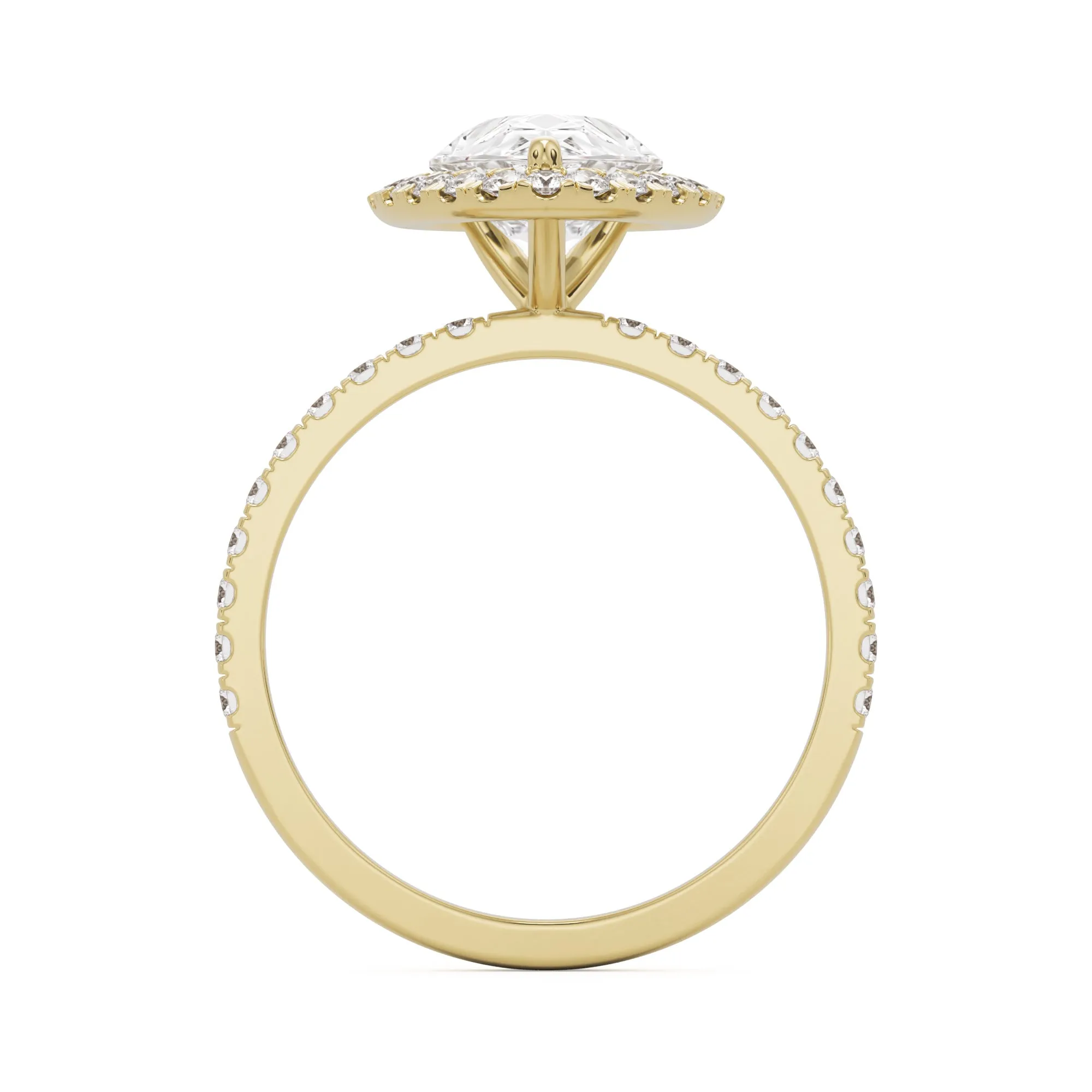 The Pear Halo Pavé