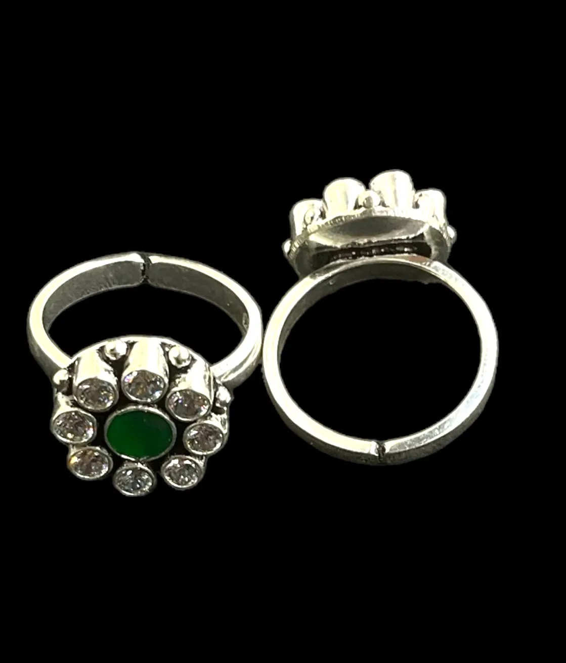 The Tarika Silver Gemstone Toe-Rings