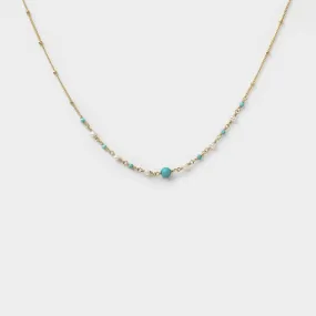 Turquoise and Pearl Necklace