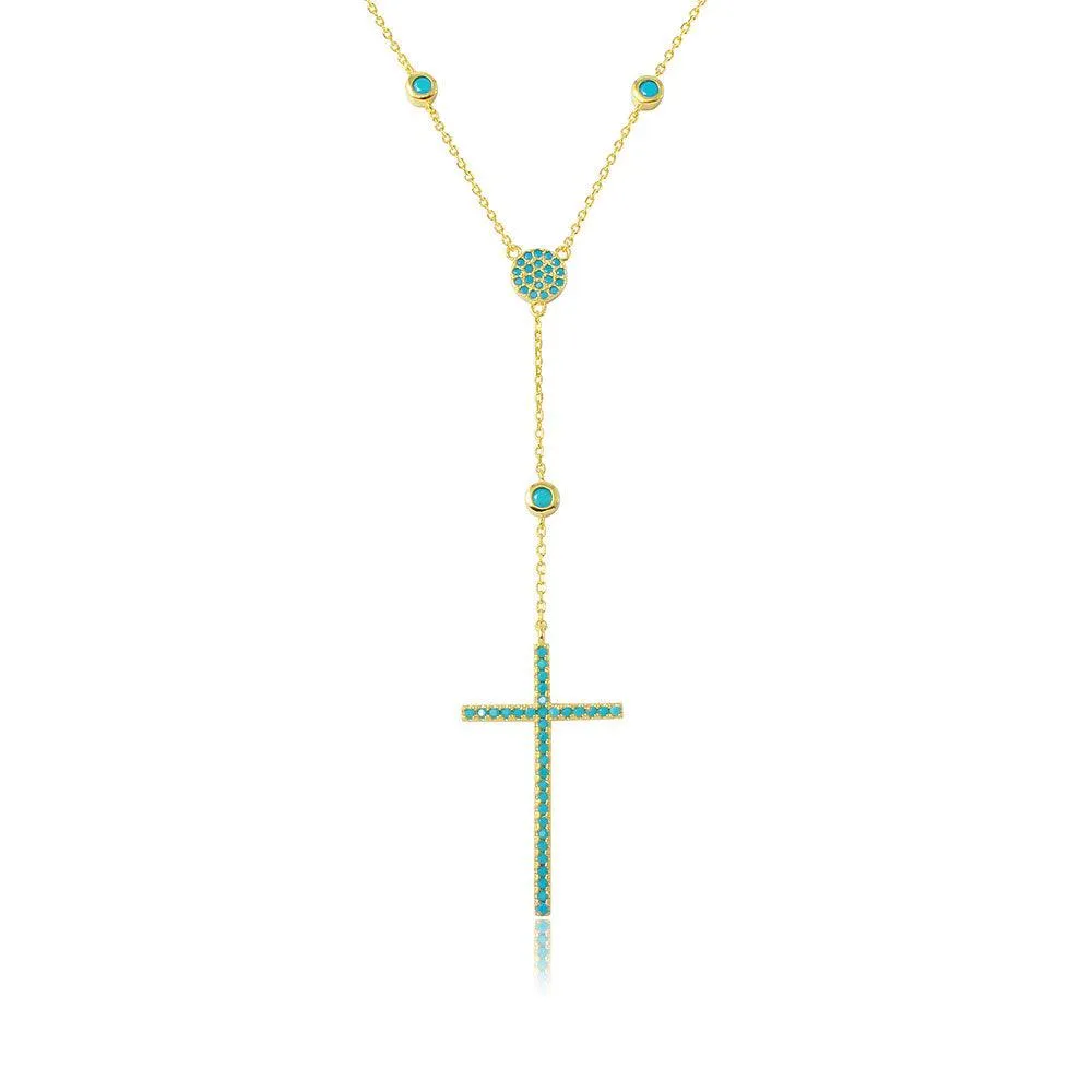 Turquoise Cross Necklace