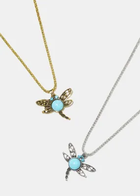 Turquoise Dragonfly Necklace