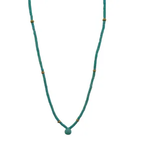 Turquoise with Gold Accent Beads Necklace