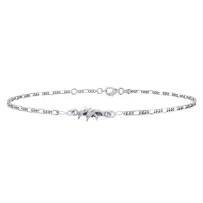 Twin Dolphins Silver Anklet: 925 Real Silver