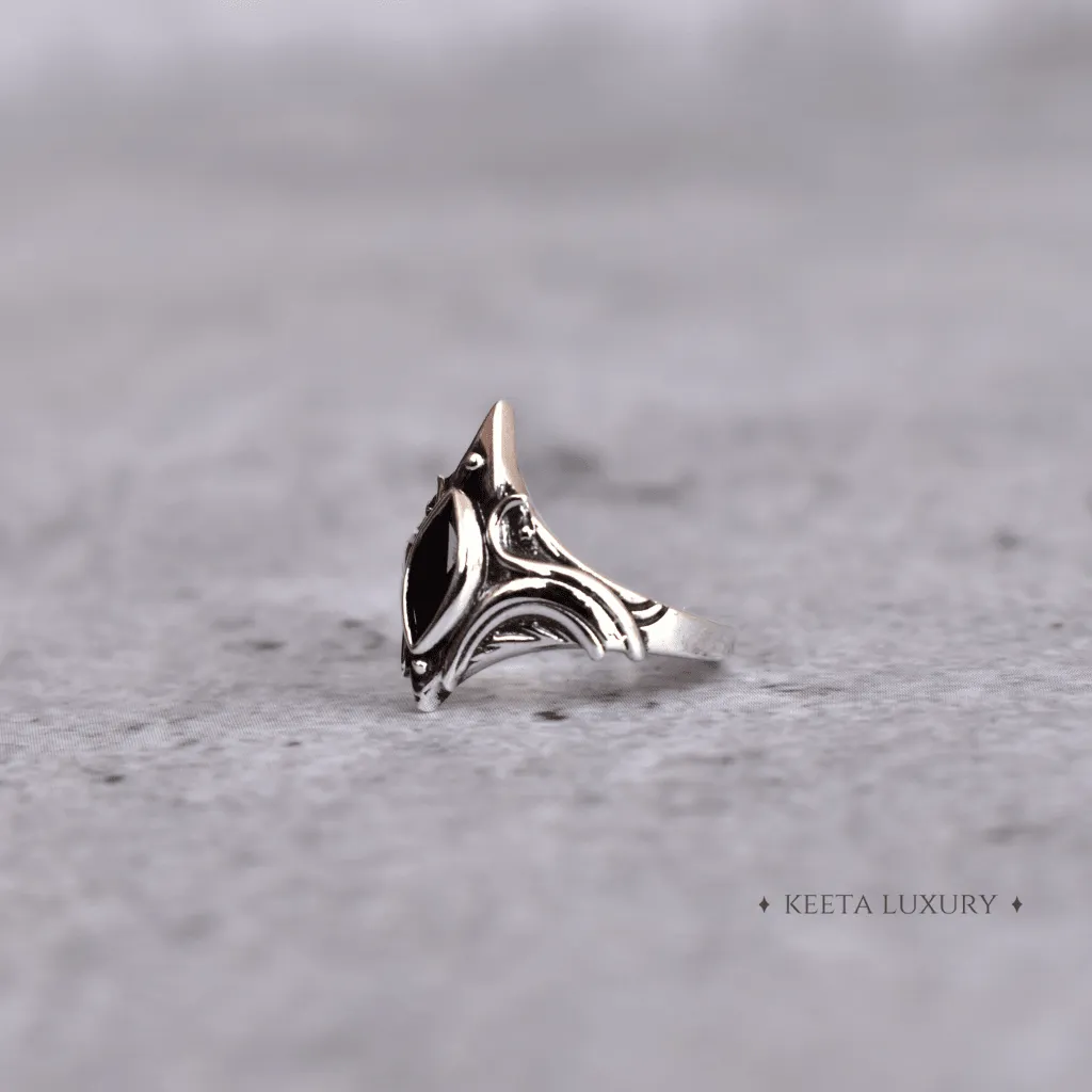 Viking Valor - Black Onyx Ring