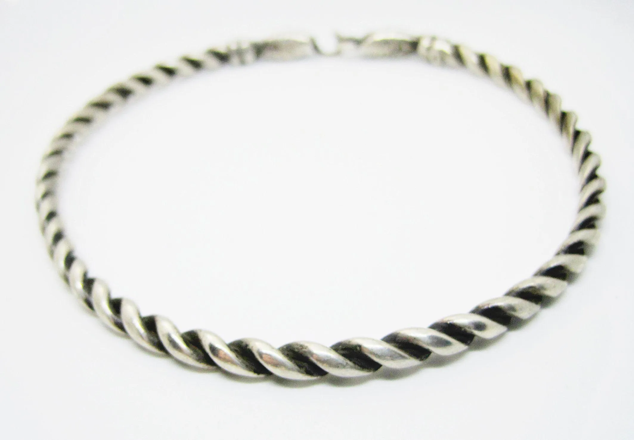 Vintage Berber Anklet, Algerian Silver Snake Foot Bracelet