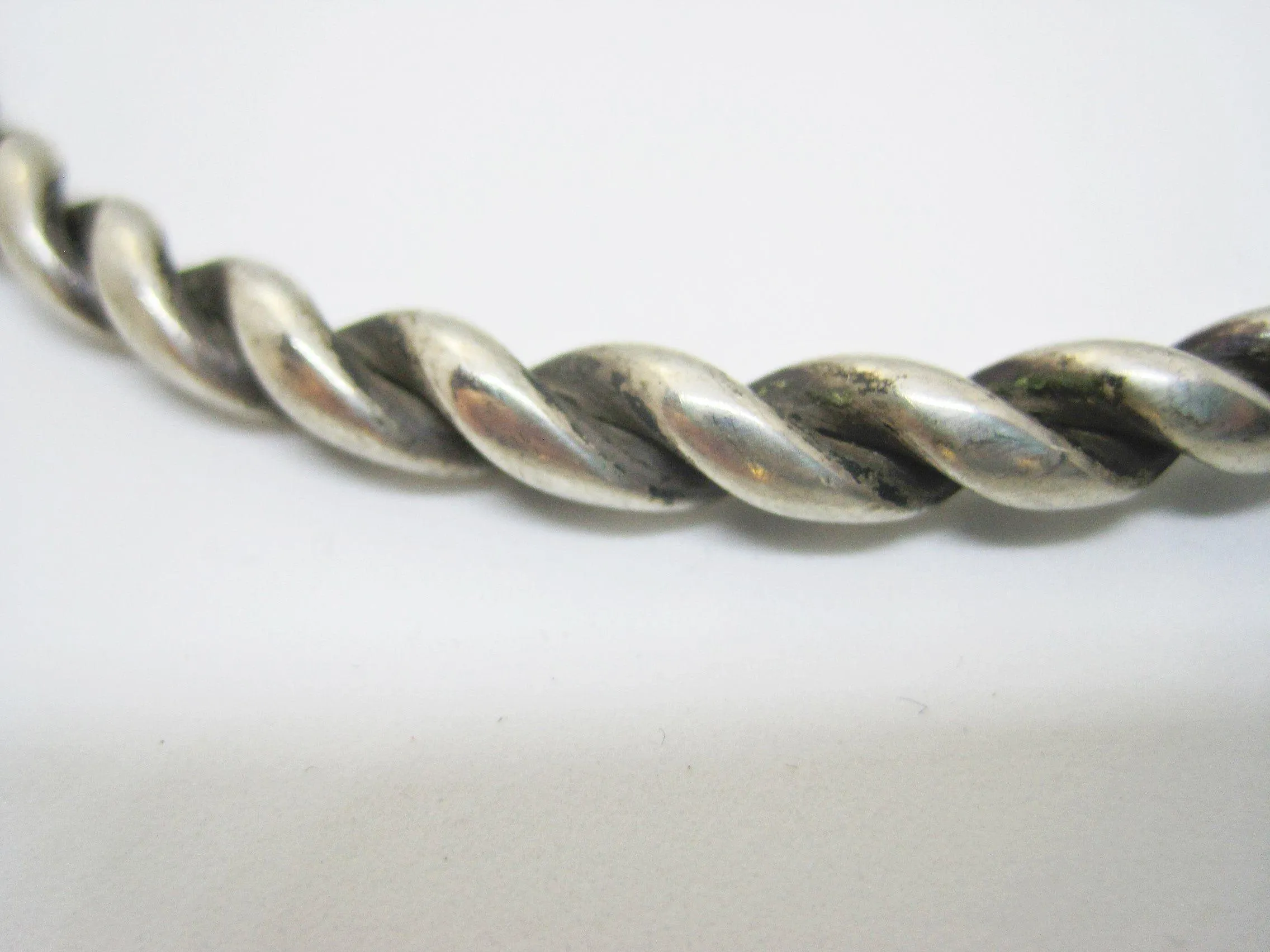 Vintage Berber Anklet, Algerian Silver Snake Foot Bracelet