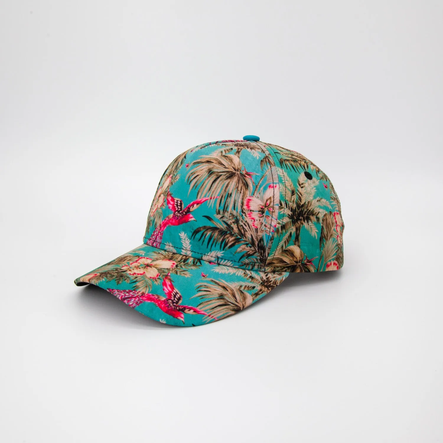 Vintage Bird & Tropical Palm Snapback Cap