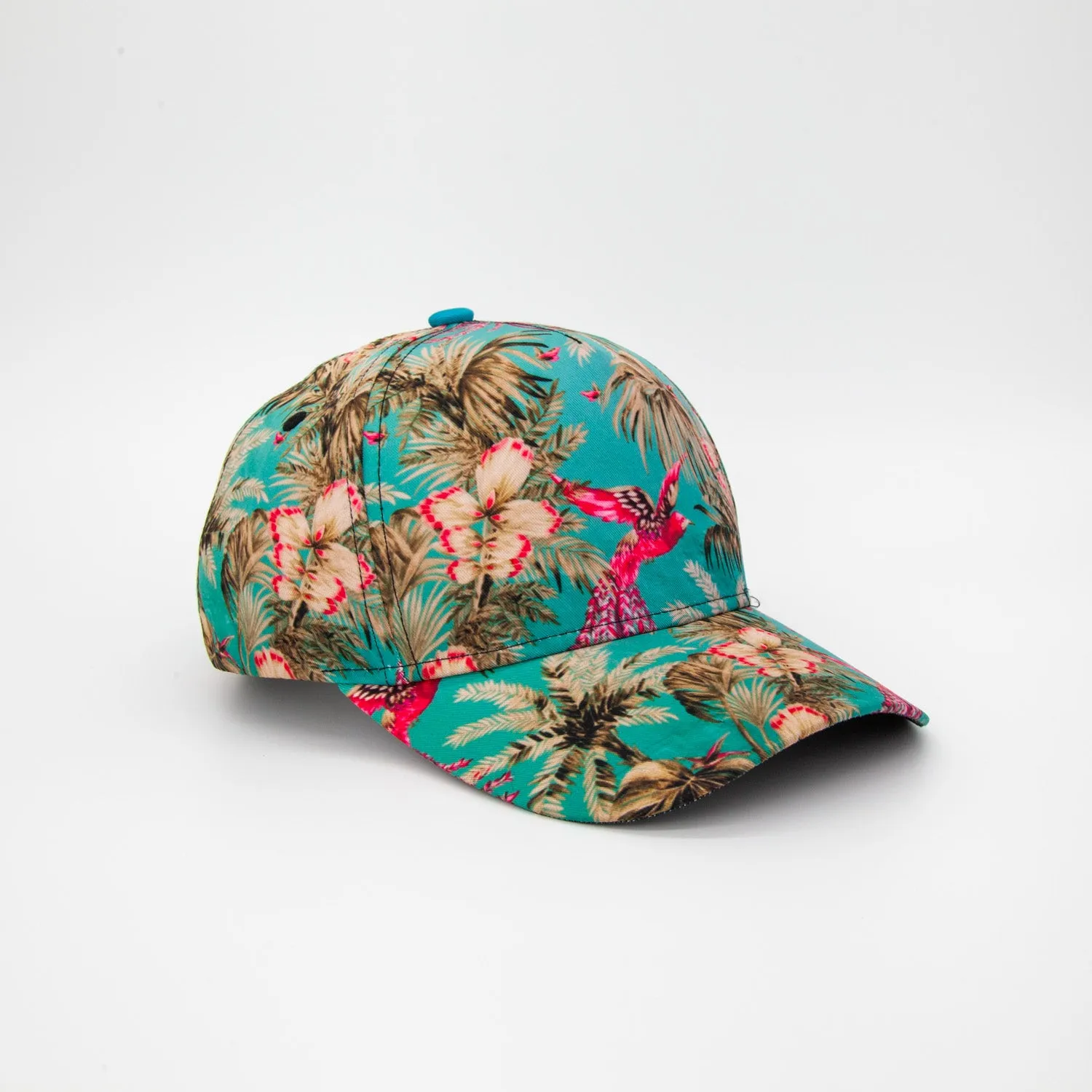 Vintage Bird & Tropical Palm Snapback Cap