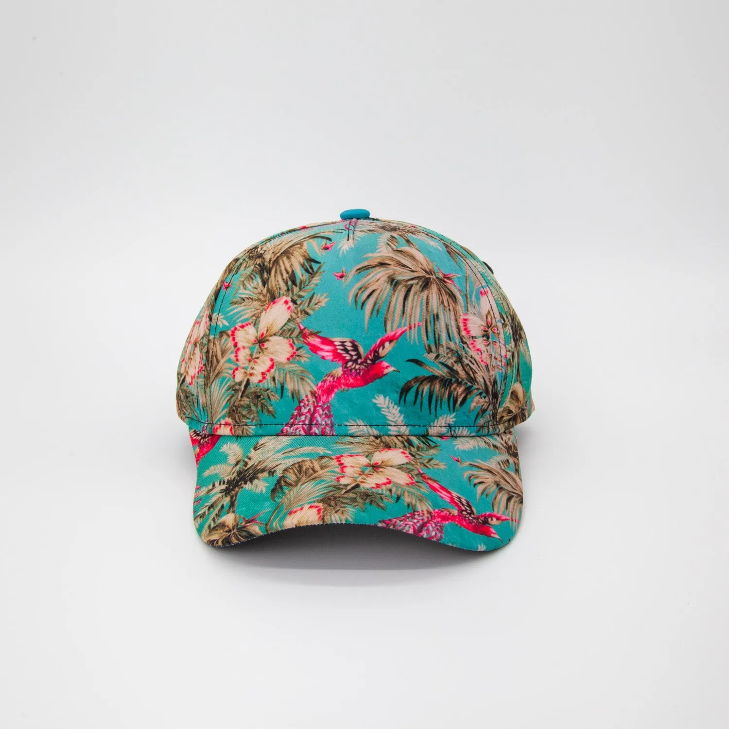 Vintage Bird & Tropical Palm Snapback Cap