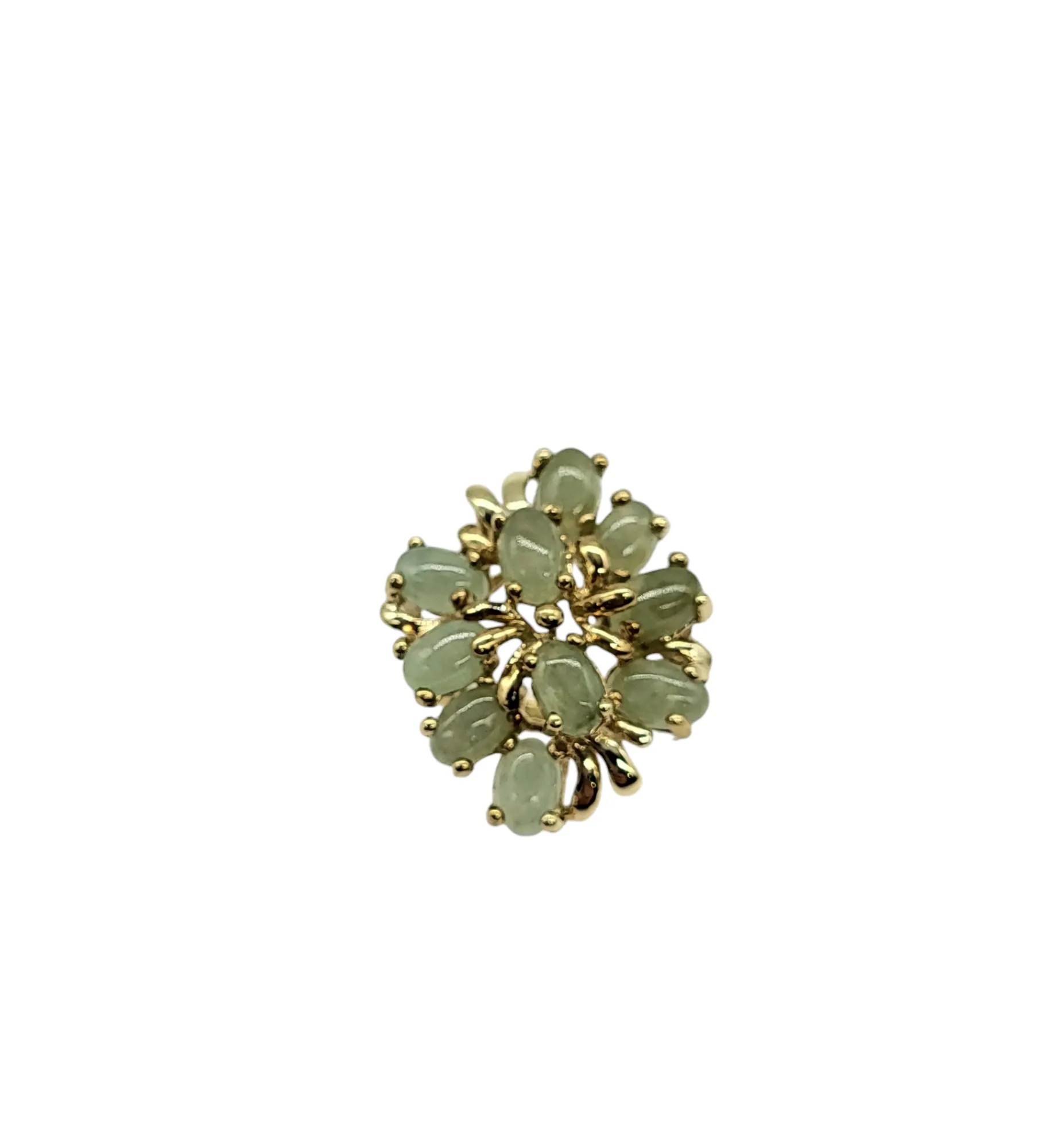 Vintage Jade Floral Ring