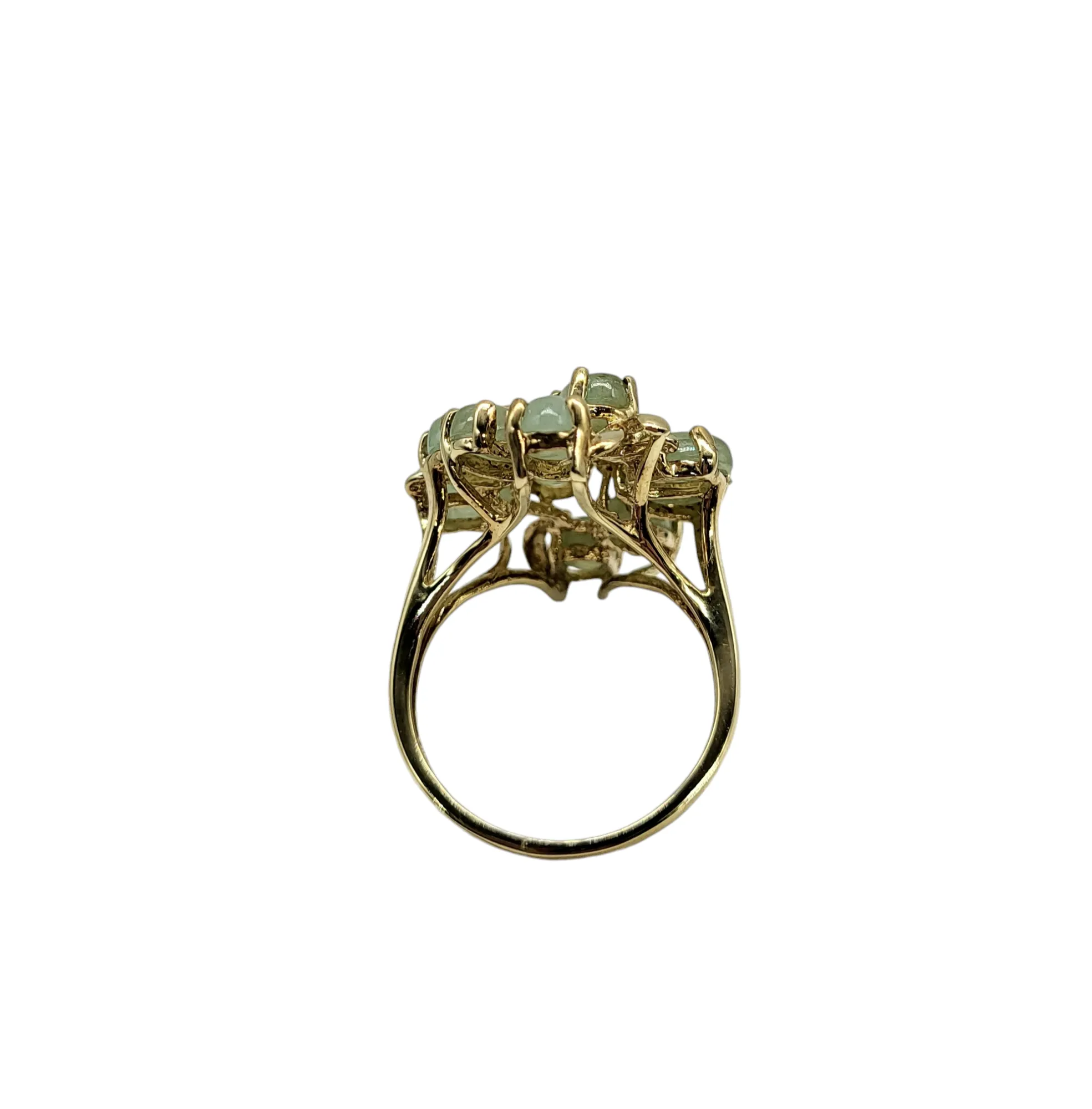 Vintage Jade Floral Ring