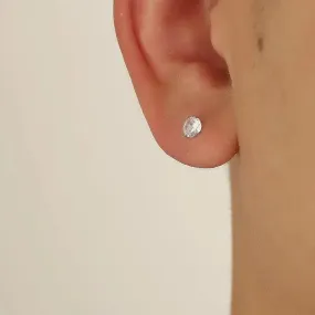 White Zircon Stud Earrings