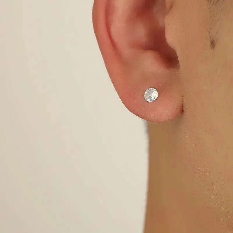 White Zircon Stud Earrings