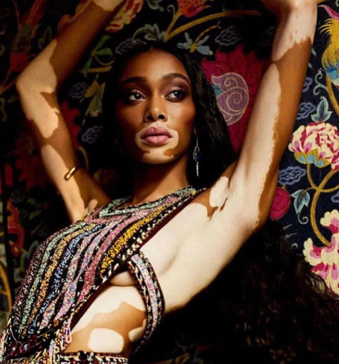 Winnie Harlow in Crater Slender Bangle