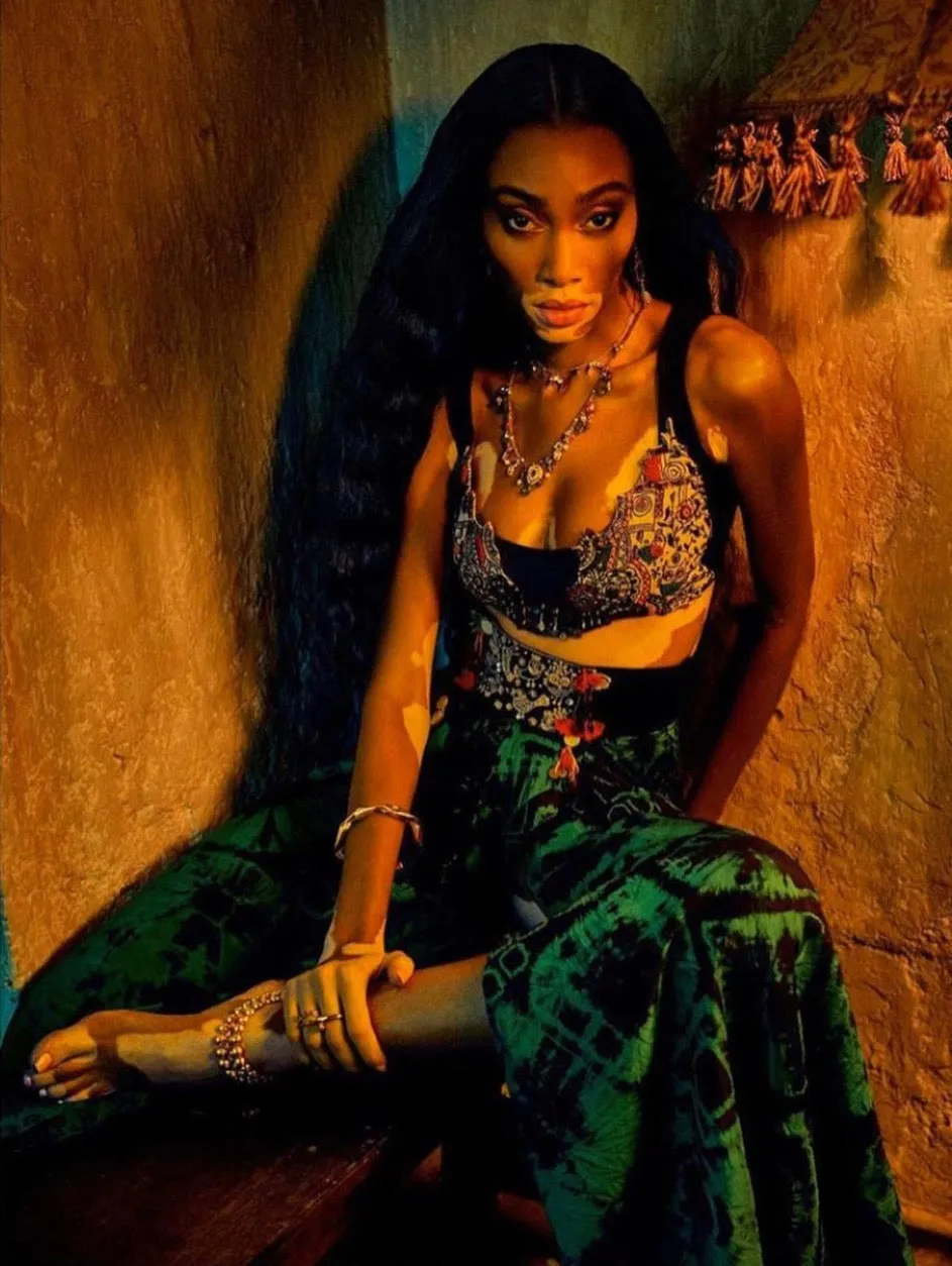 Winnie Harlow in Crater Slender Bangle