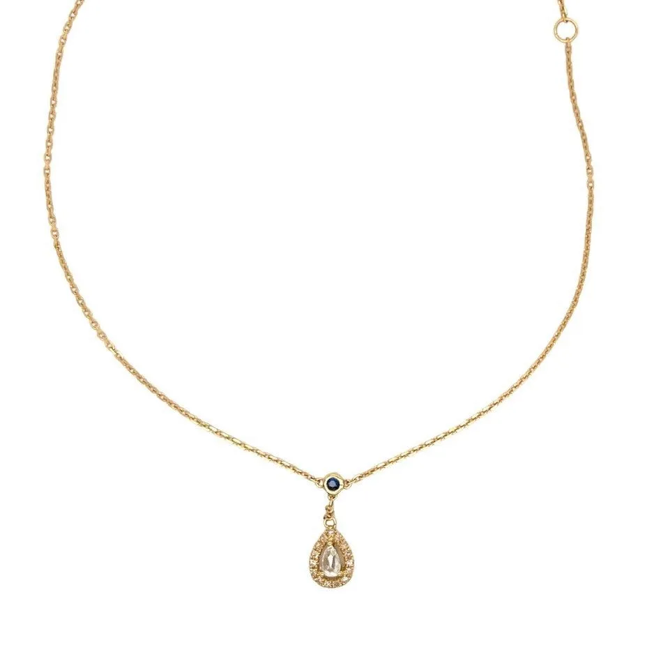 Yellow Gold Diamond Anklet