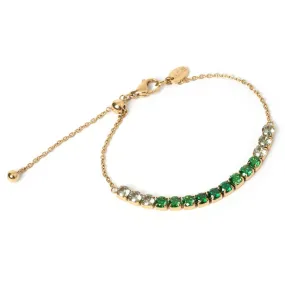 Zalia Gold Bracelet - Emerald